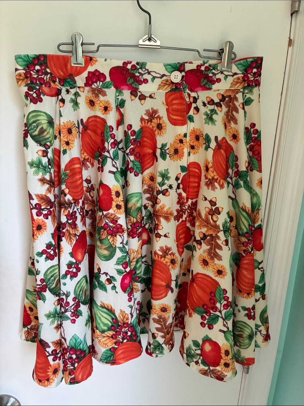 Hell Bunny Fall pumpkin apple Harvest Print Skirt NWT - Picture 2 of 5